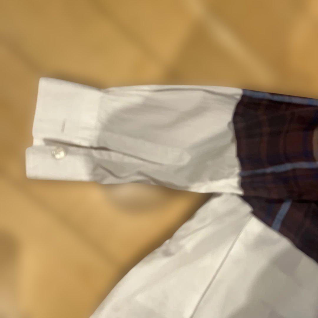 コムデギャルソンシャツ ドッキング 再構築 パッチワーク フランス製　XS