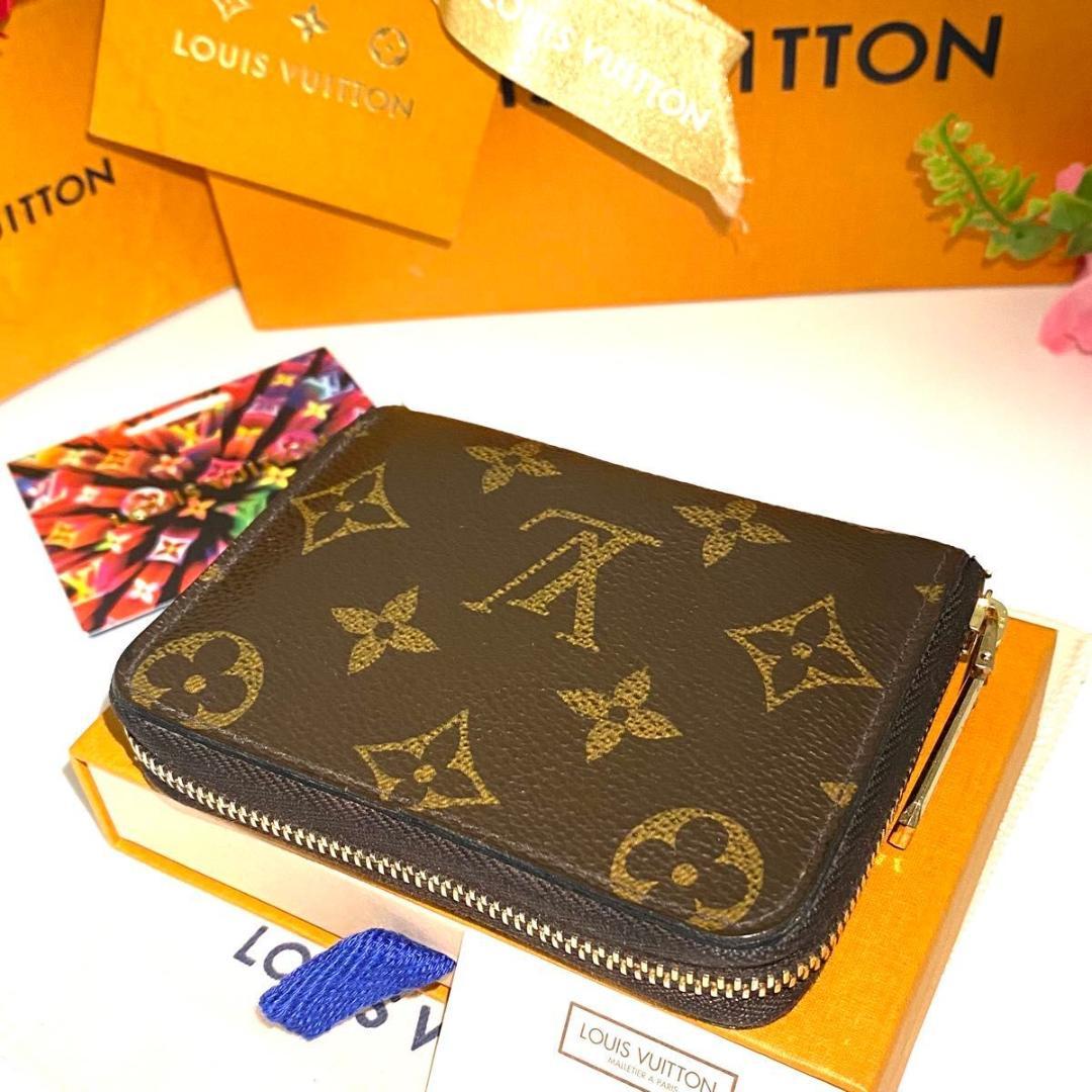 ルイ ヴィトン◎モノグラム パース ラウンドファスナー ケース 茶色