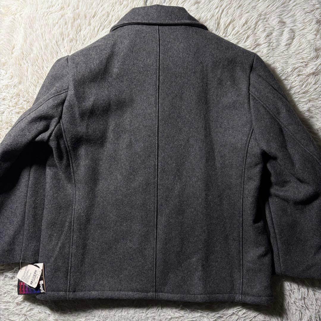 ジ*ム様 未使用/タグ付■schott ピーコート　736A メルトンウール　L