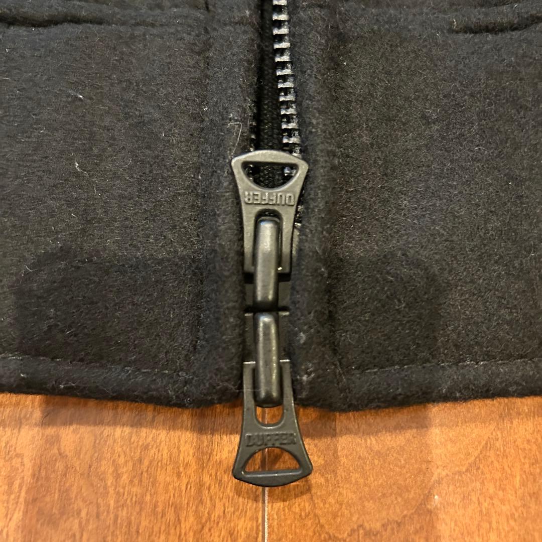 The DUFFER of St.Eレザー切替スタジャン/ボア襟付XL