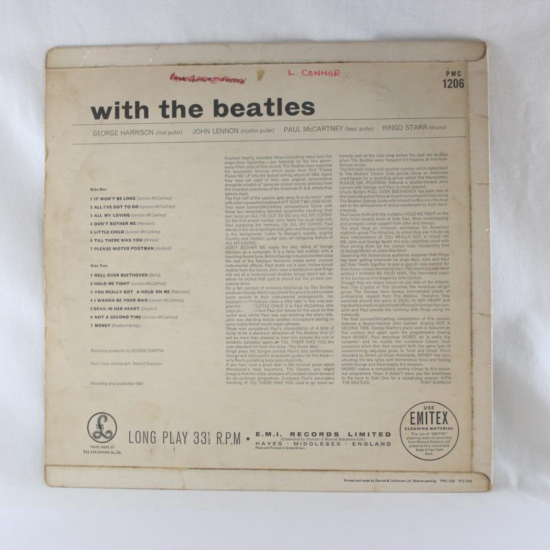 英LP With The Beatles UK盤 Mono 1stプレス MT