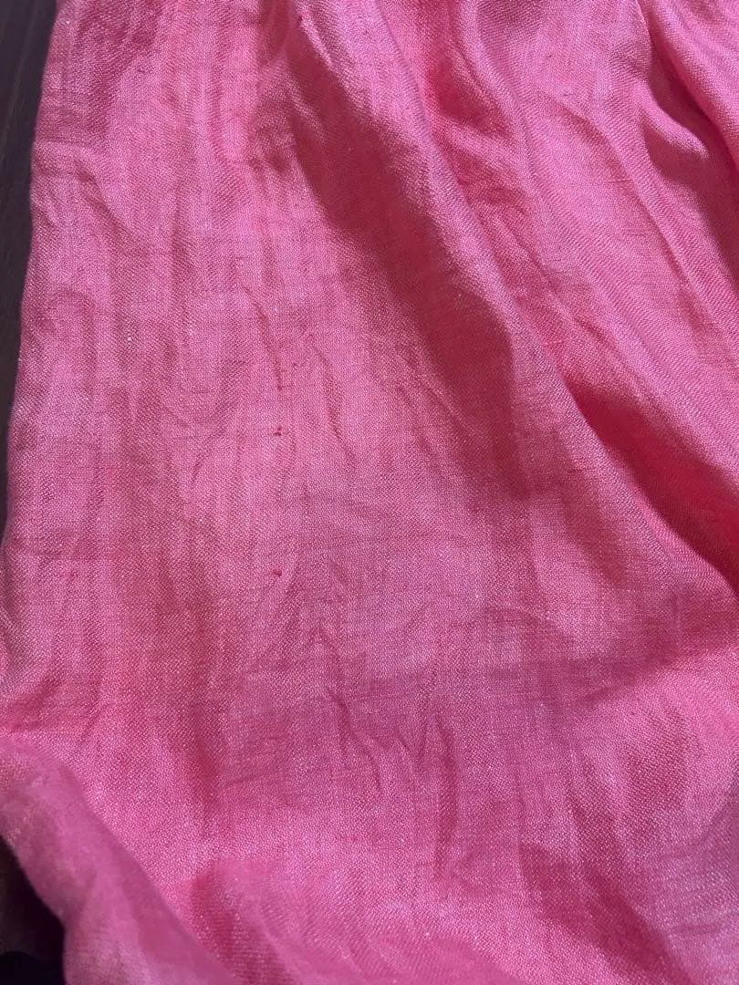 マイラン　ピンク　フリル付きピンクサロペット お直しありです。