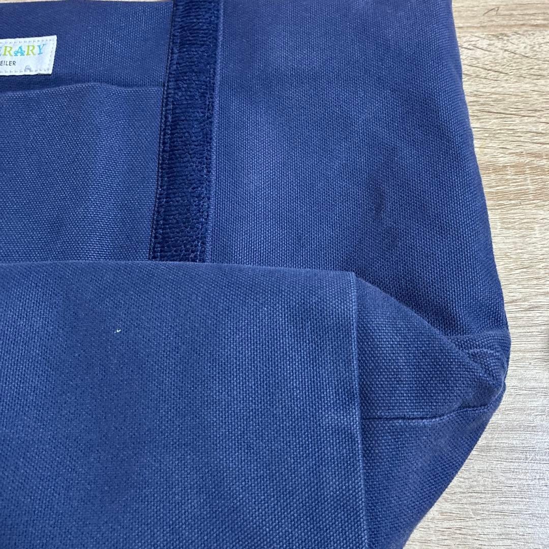 フェイラー　オールドテディ　 トートバッグ　ネイビー　大