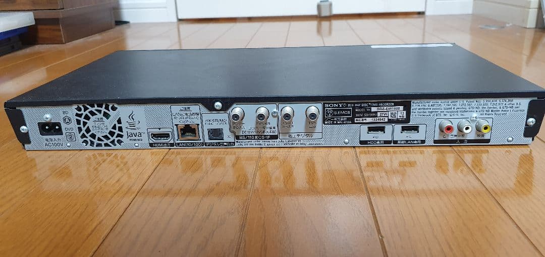 SONY BDZ-EW1000 ブルーレイレコーダー