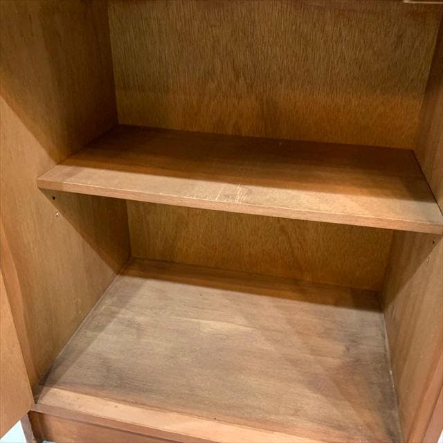 くらげ様■ヴィンテージのチークディスプレイキャビネット（扉収納）