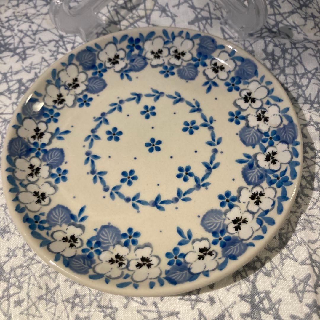 ポーランド食器　ポーリッシュポタリー　ビオラ　ケーキ皿　食器柄ポーリッシュマグ