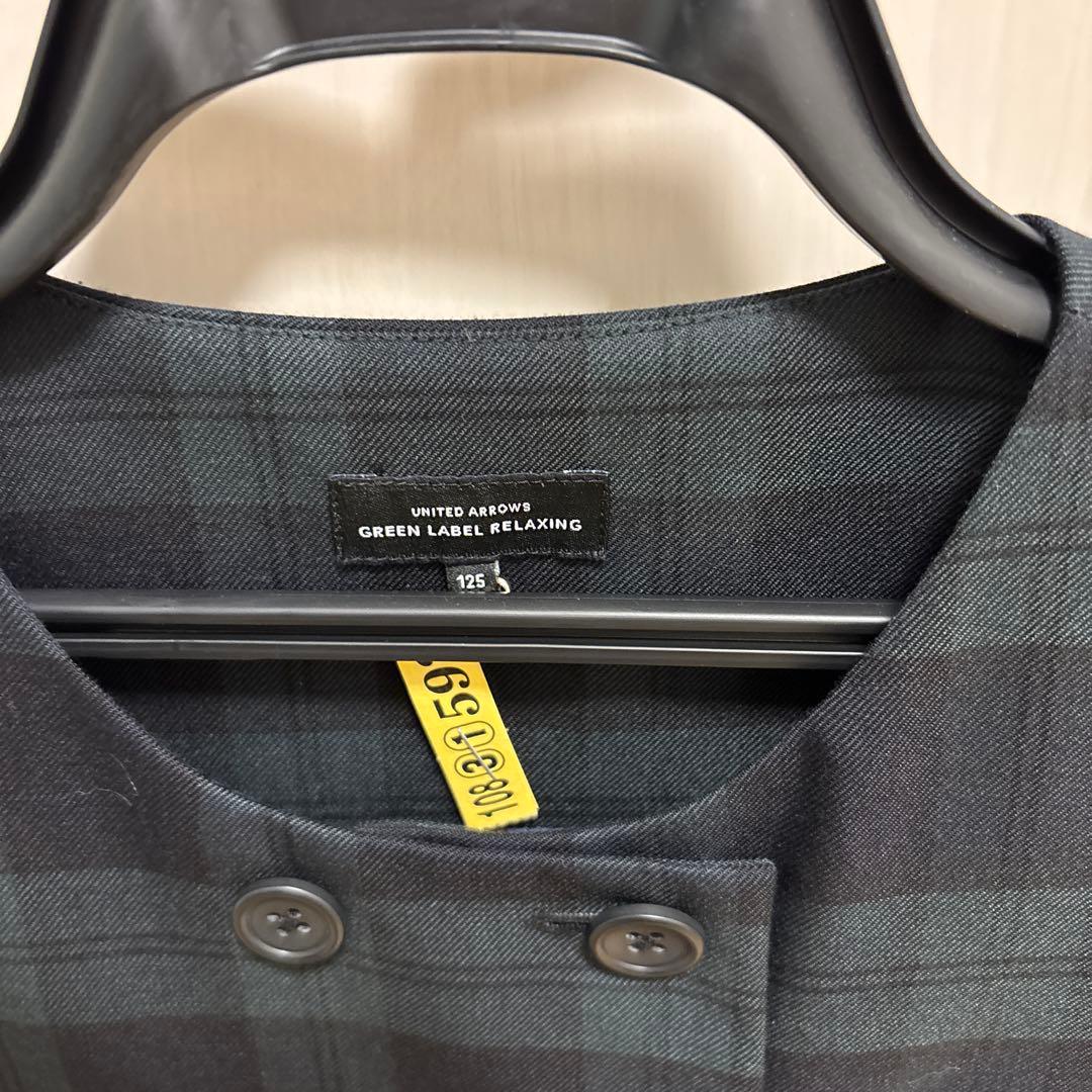 グリーンレーベルリラクシング　卒園式　入学式　チェック　ワンピース　フォーマル