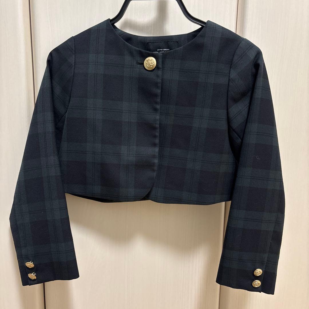 グリーンレーベルリラクシング　卒園式　入学式　チェック　ワンピース　フォーマル