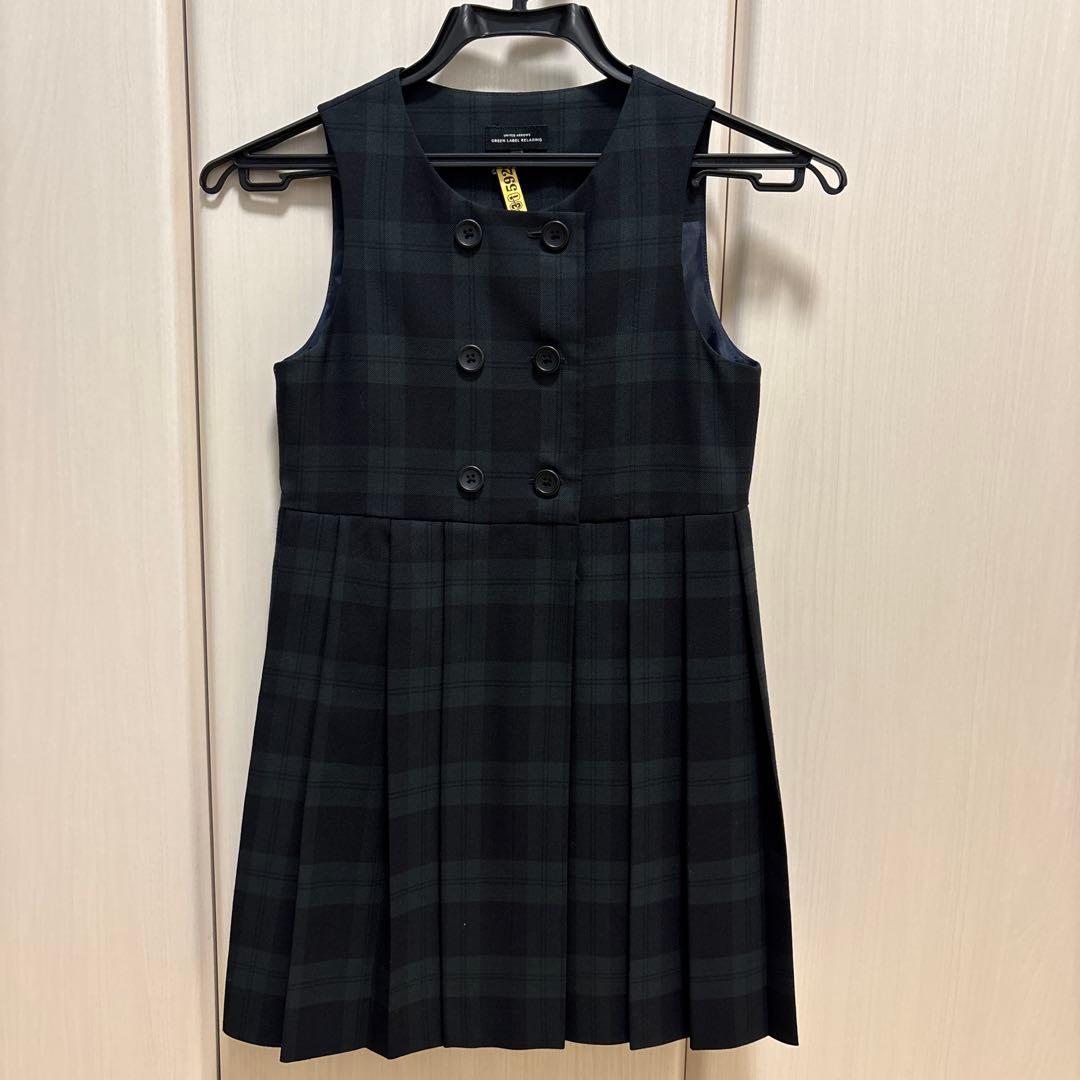 グリーンレーベルリラクシング　卒園式　入学式　チェック　ワンピース　フォーマル