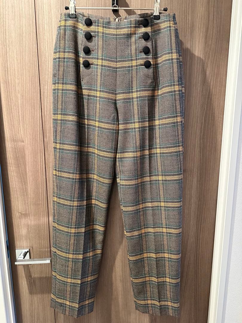 【限定お値下げ】【新品未使用】ボーダーズアットバルコニー　チェックパンツ　38