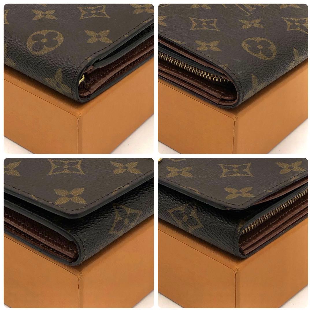 ルイヴィトン モノグラム トレゾール 二つ折り財布ブラウン レディース