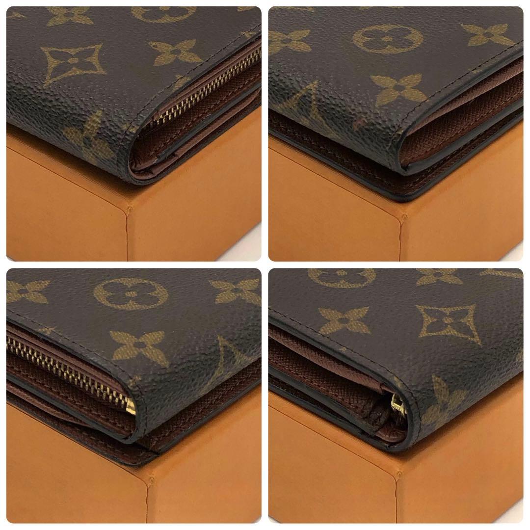 ルイヴィトン モノグラム トレゾール 二つ折り財布ブラウン レディース