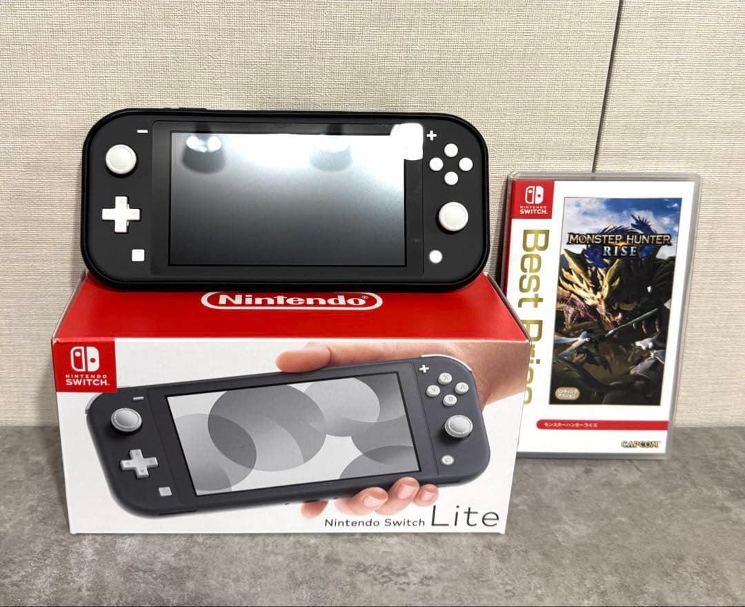 【超美品】Nintendo Switch Lite ブラック 本体 モンハン