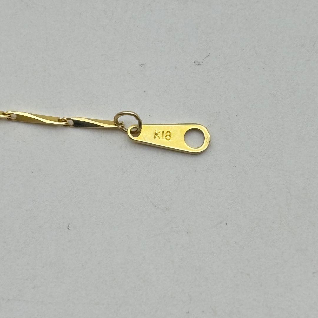 K18金ゴールド 細いチェーンネックレス 1.94g