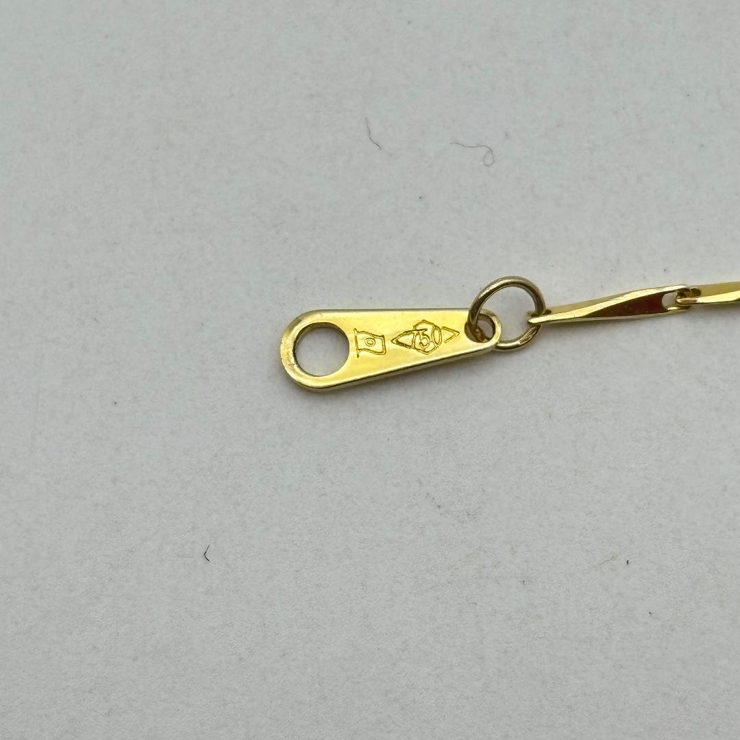 K18金ゴールド 細いチェーンネックレス 1.94g