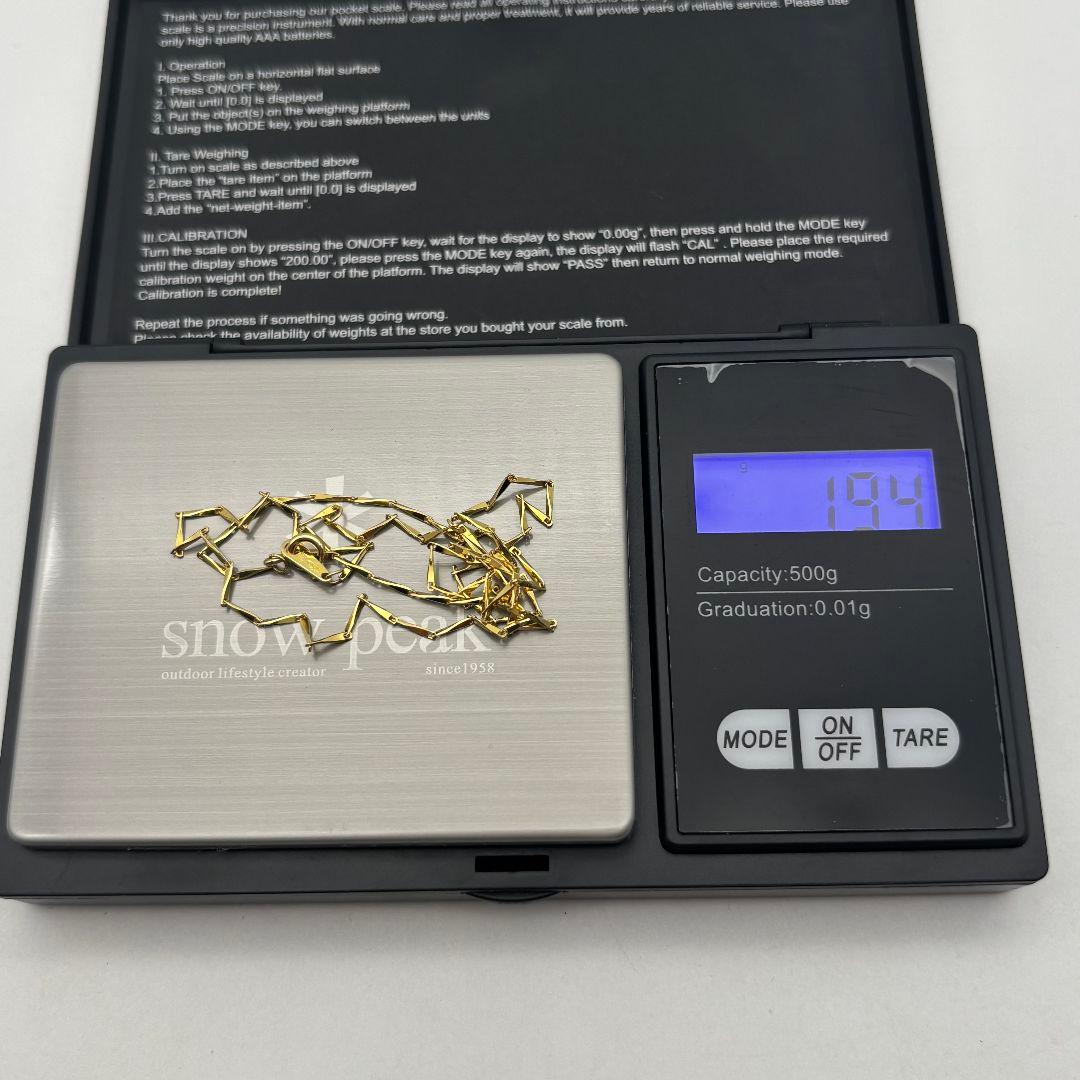 K18金ゴールド 細いチェーンネックレス 1.94g