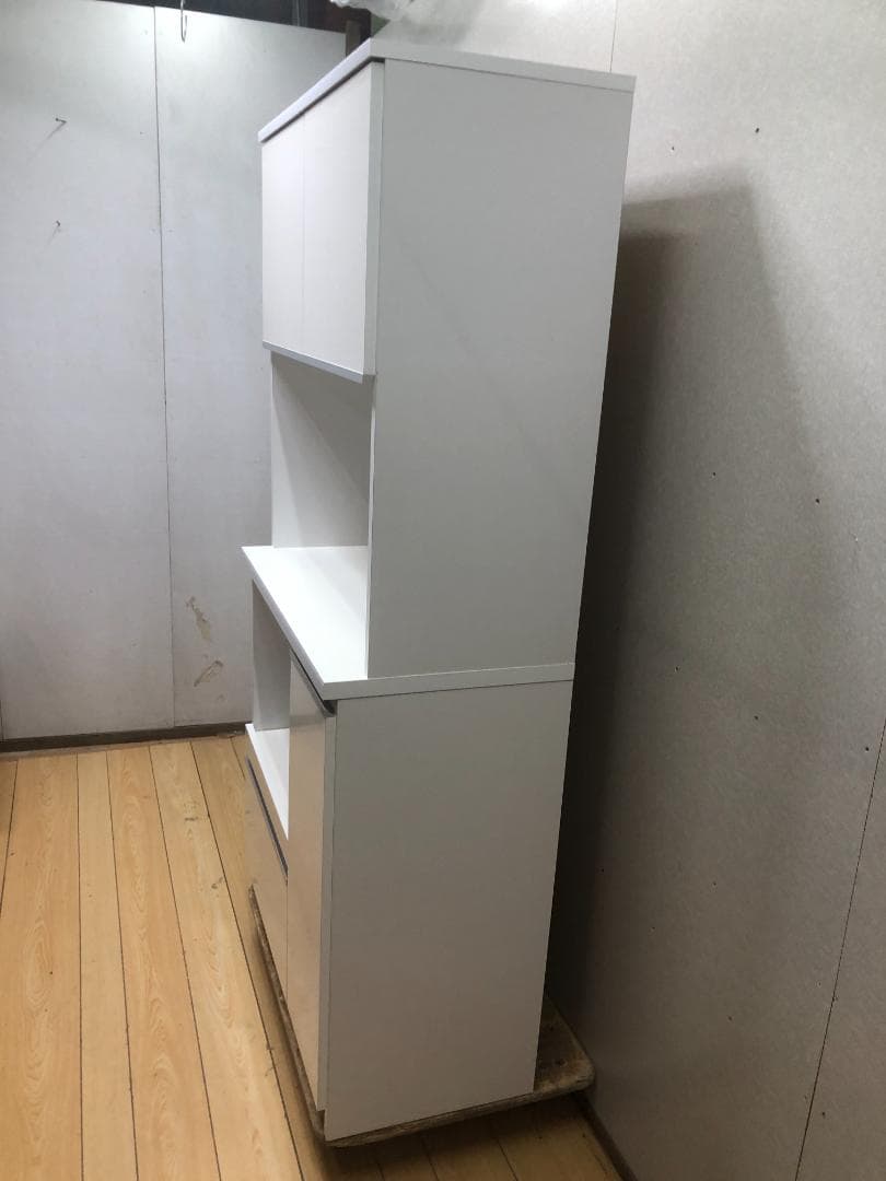 美品 食器棚 大川家具 レンジ台 コンセント付 キッチンボード250525-2