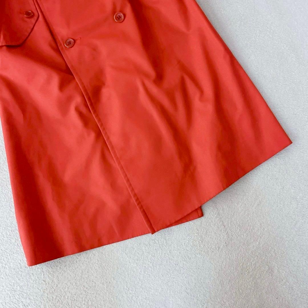 稀少✨バーバリー　トレンチコート　ロング　ダブル　ベルト　赤　ノバチェック　L