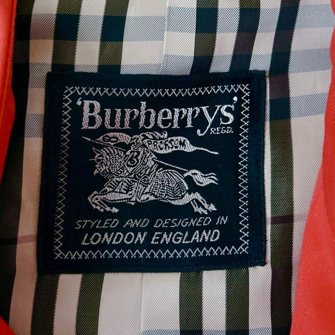 稀少✨バーバリー　トレンチコート　ロング　ダブル　ベルト　赤　ノバチェック　L