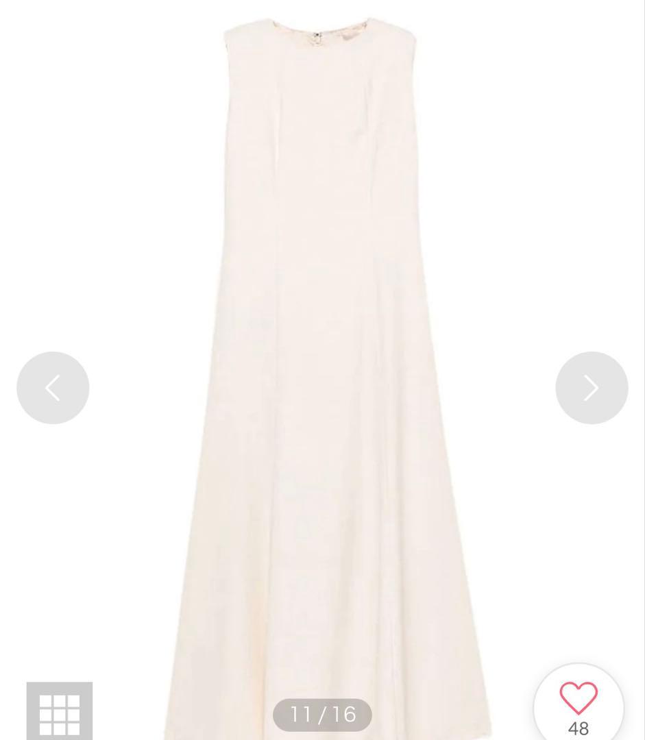 【美品】anuans 2way ケープナローワンピース M IVORY