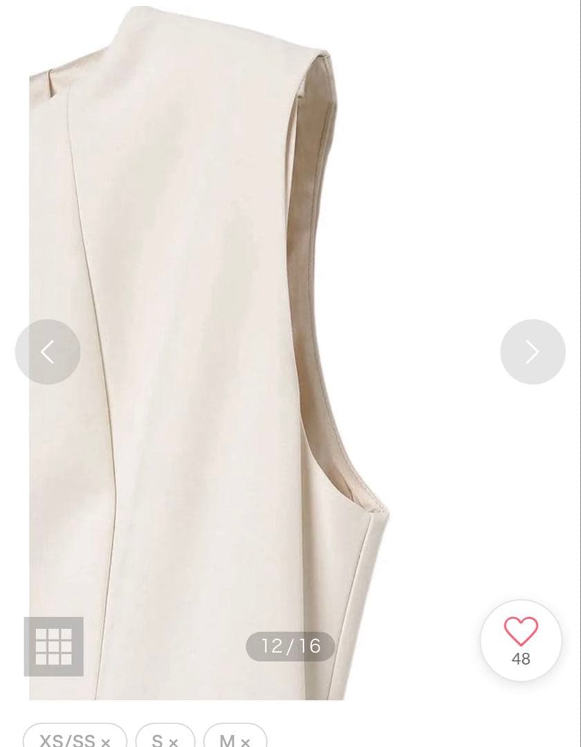 【美品】anuans 2way ケープナローワンピース M IVORY