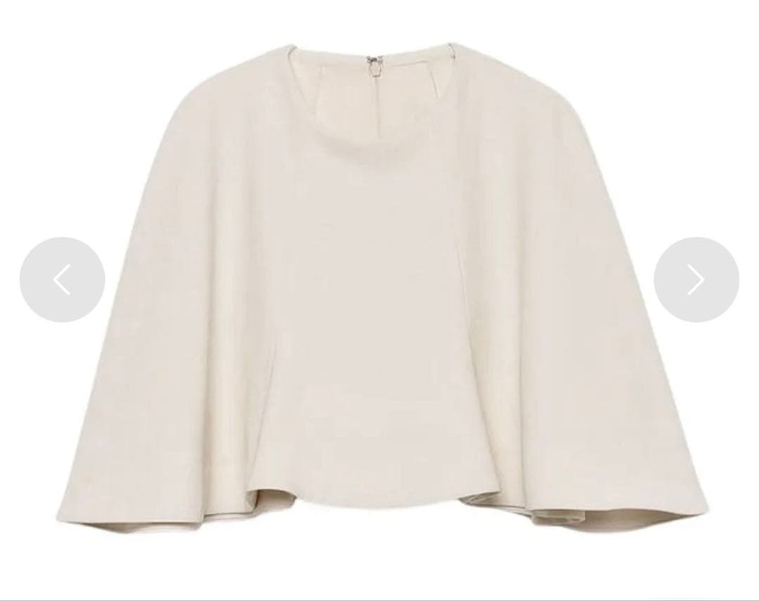 【美品】anuans 2way ケープナローワンピース M IVORY