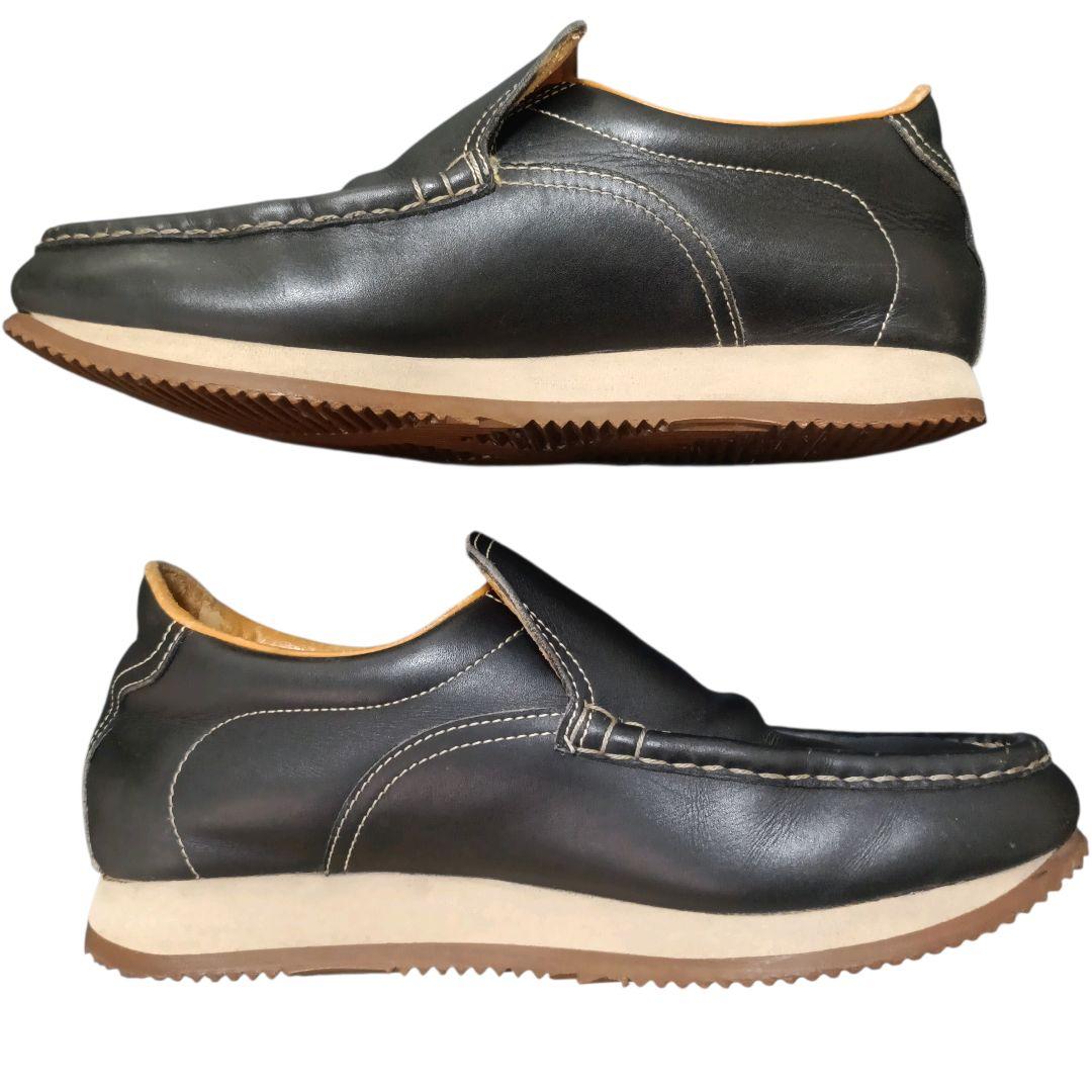 現行ロゴ✨HERMES ターボ スリッポン 黒 40 イタリア製