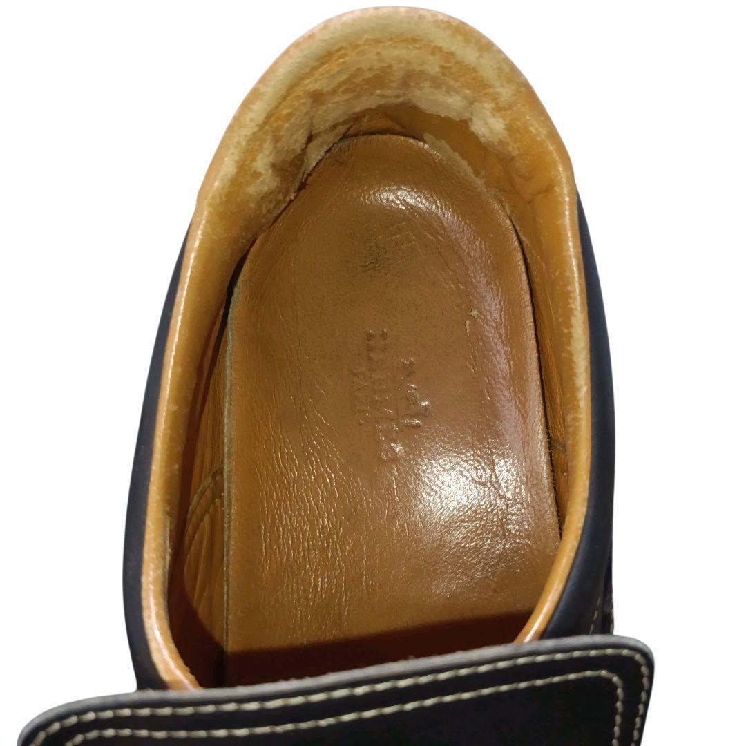 現行ロゴ✨HERMES ターボ スリッポン 黒 40 イタリア製