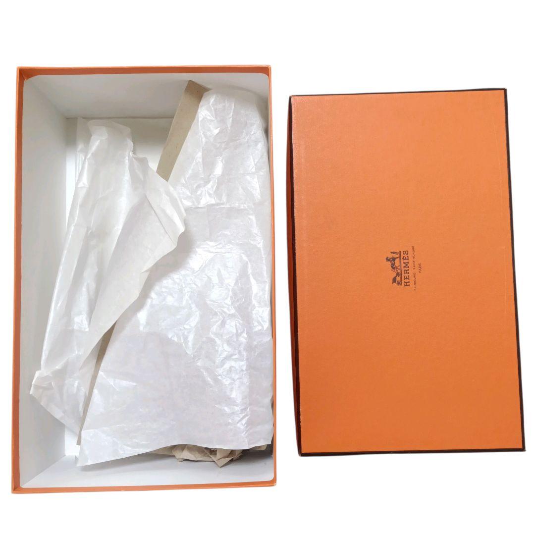 現行ロゴ✨HERMES ターボ スリッポン 黒 40 イタリア製