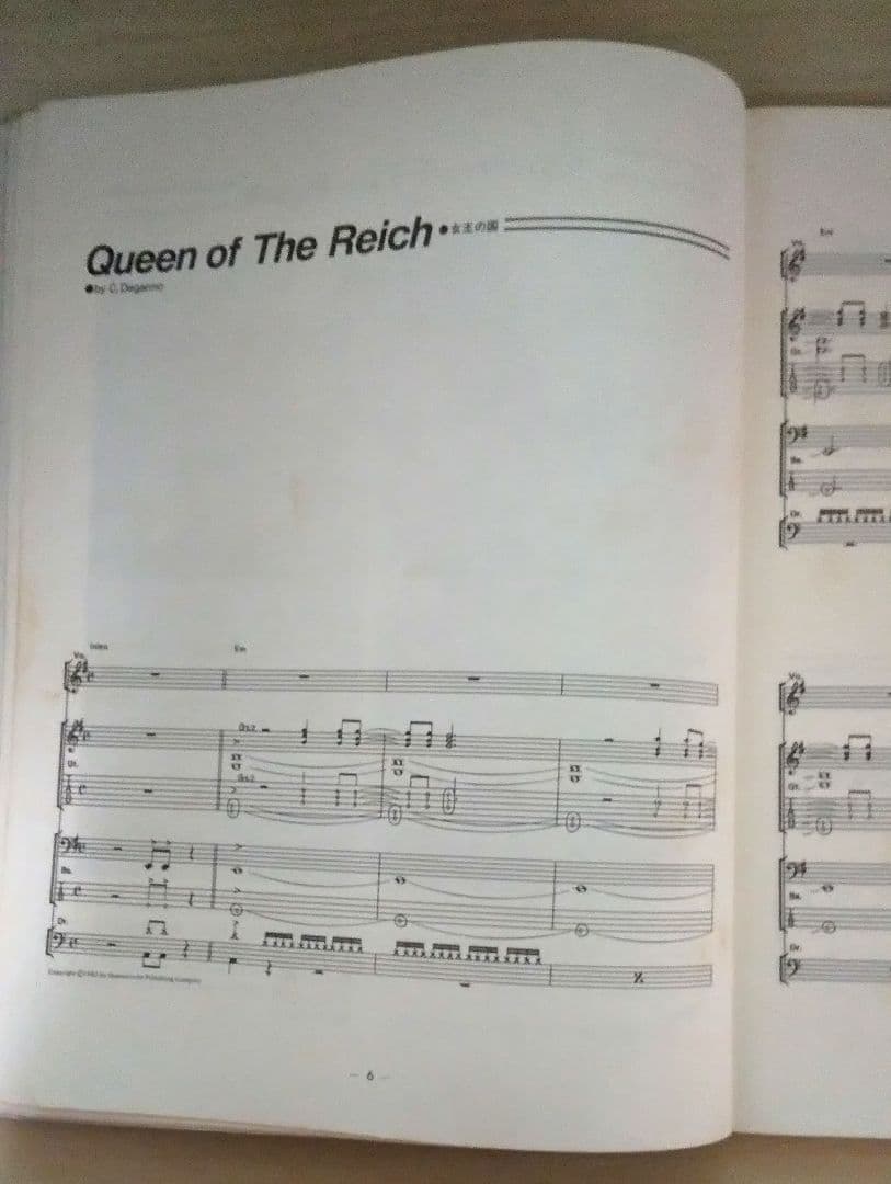 クイーンズライチ 1stミニアルバム　バンドスコア