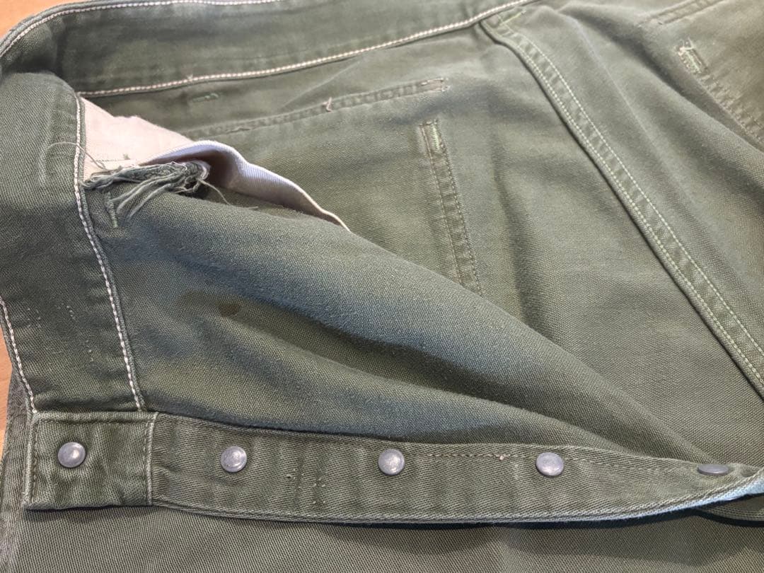希少 40s 米軍実物 ベイカーパンツ 月桂樹ボタン ユーティリティ パンツ