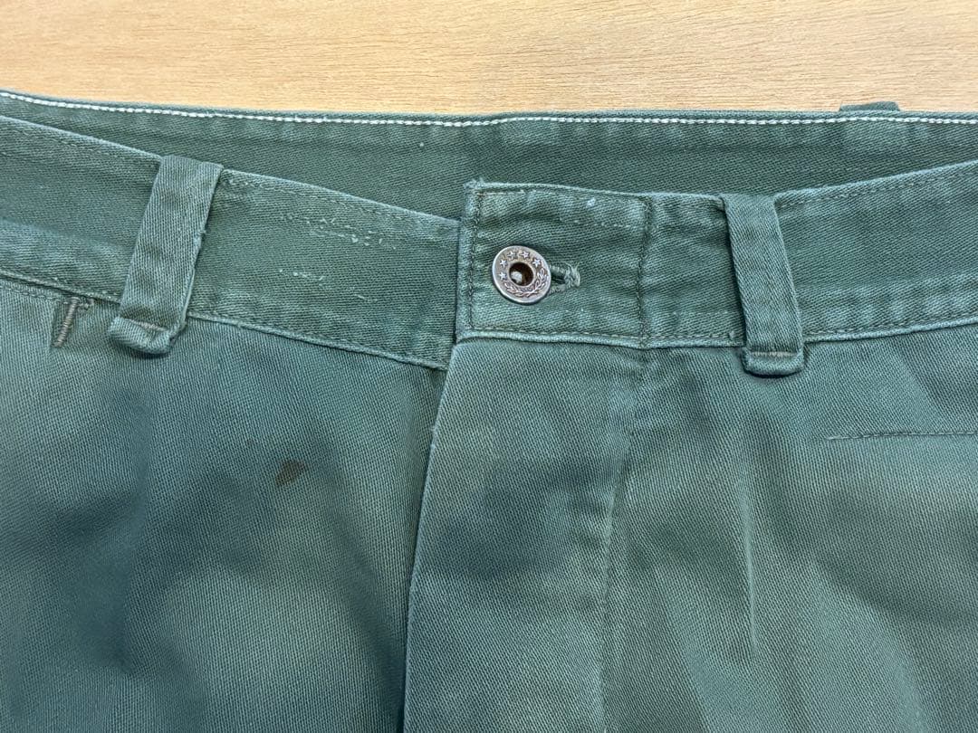 希少 40s 米軍実物 ベイカーパンツ 月桂樹ボタン ユーティリティ パンツ