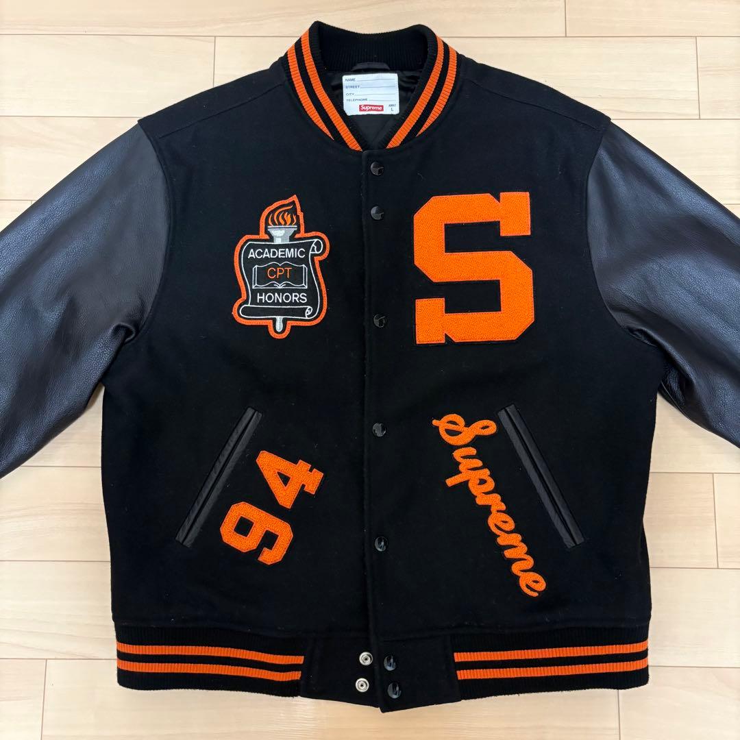 Supreme 19AW Team Varsity Jacketスタジャン L