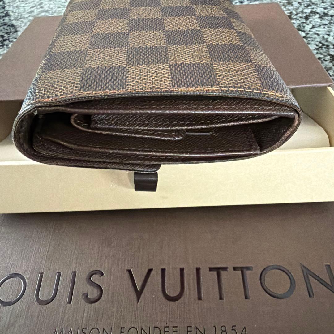 正規品 ルイヴィトン　ダミエ　ポルトトレゾール　エテュイパピエ　三つ折り財布