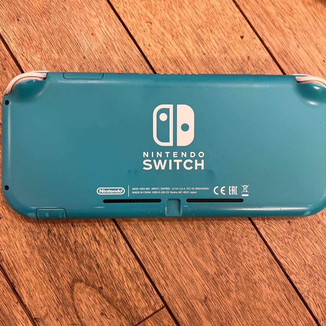 ニンテンドースイッチLite ターコイズ 充電器マイクロSDカード付き 箱無