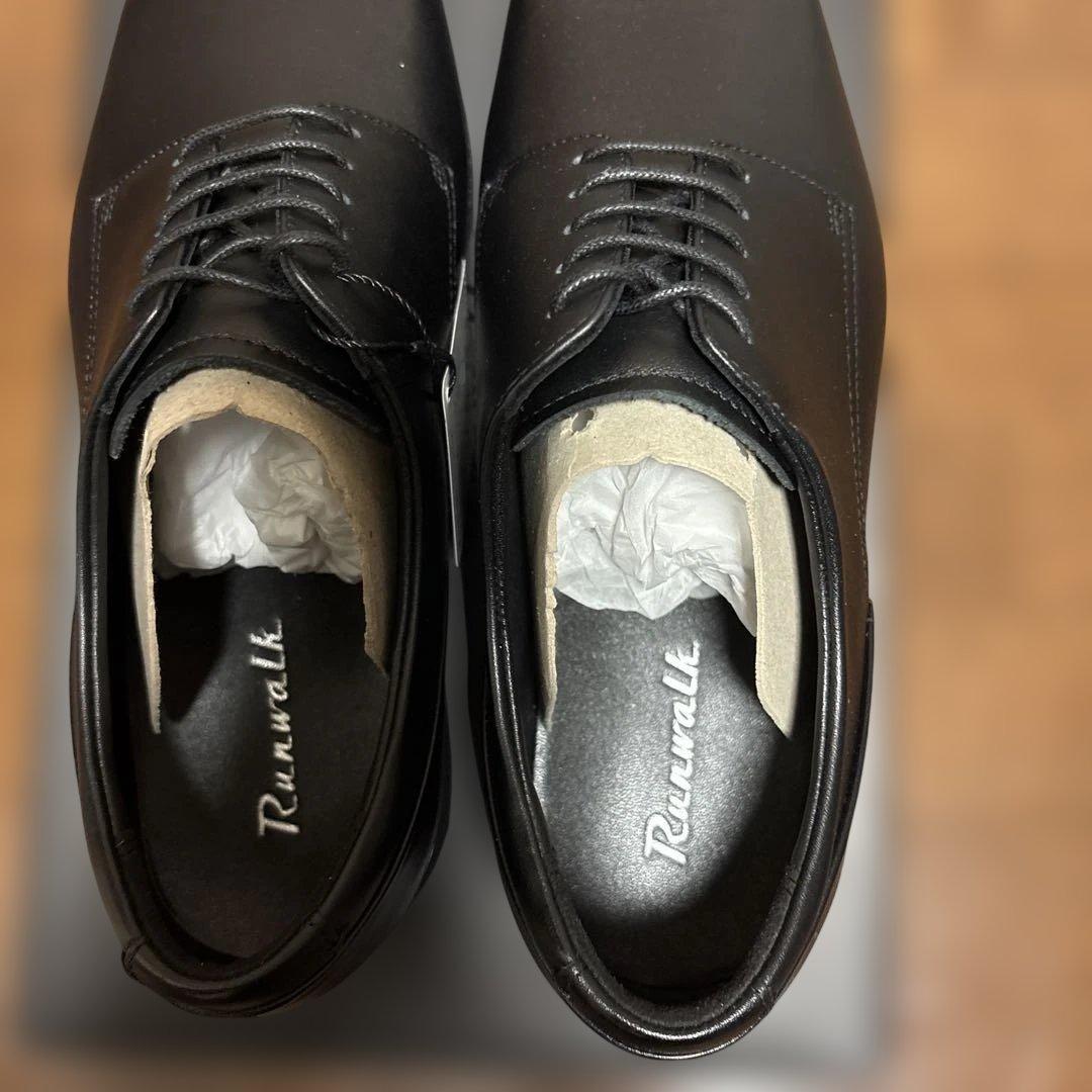 アシックス　ランウォーク　ブラックレザードレスシューズ27㌢