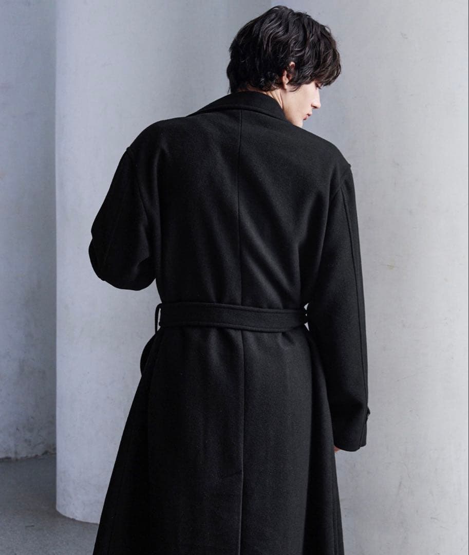 CLEL ウールブレンドテックメルトンダブルチェスターコート　CLELコート