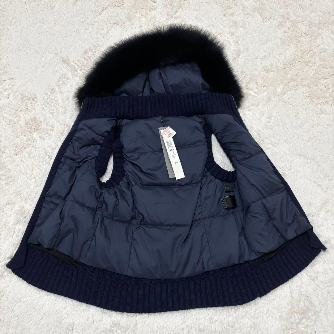 【タグ付】アナイ　ケーブルニット　フォックスファー　ダウン　ベスト　S　3way