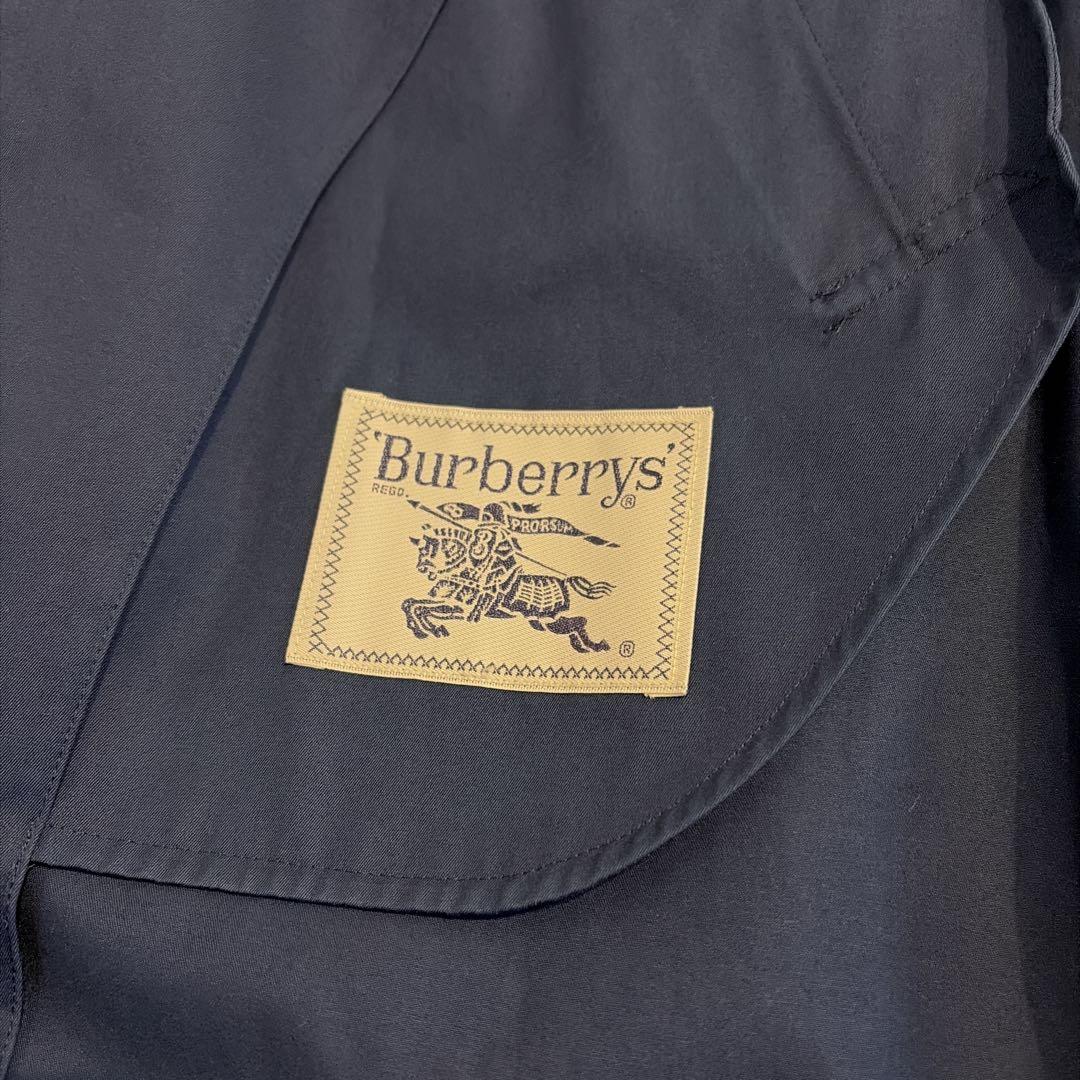 Burberrys 美品✨ステンカラーコート　ビンテージ　ネイビー ノバチェック