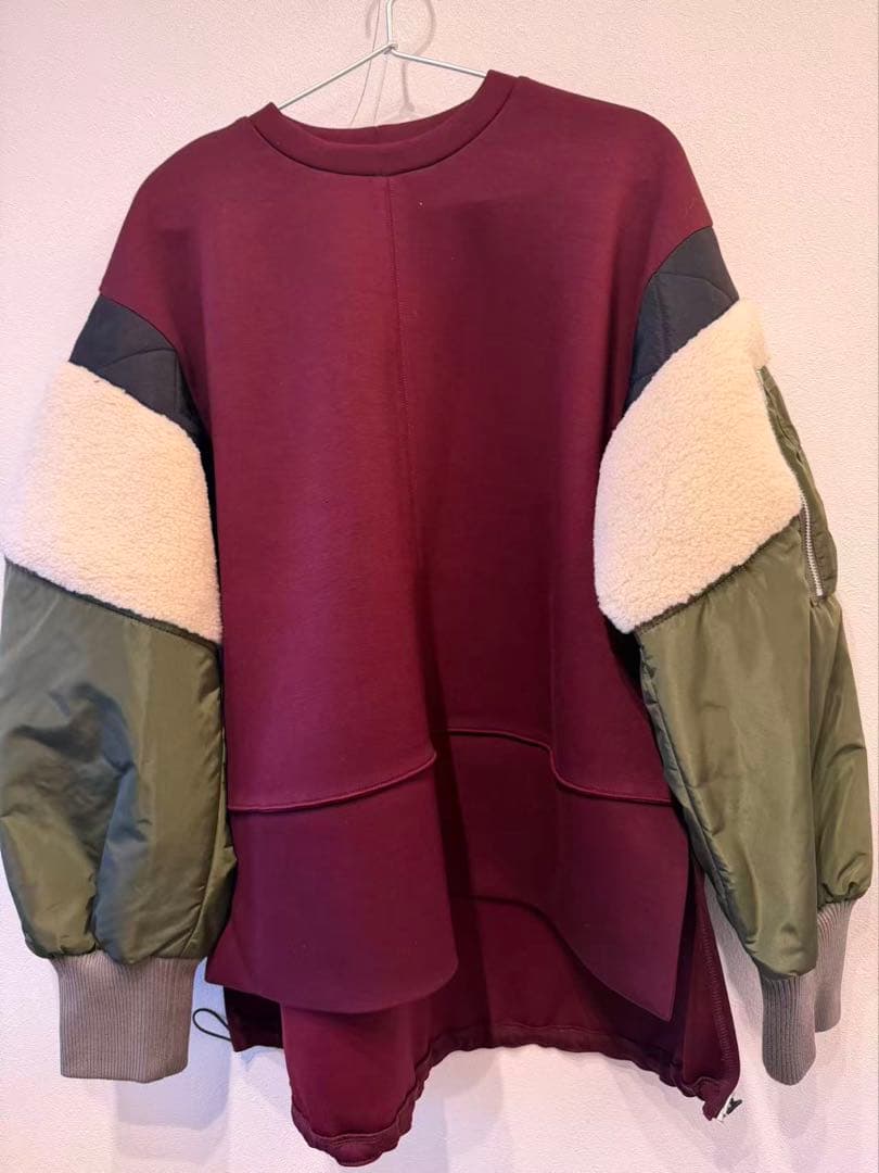 OMMO BOA DOCKING MA-1 SLEEVE TOP レッド