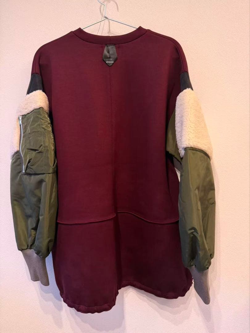 OMMO BOA DOCKING MA-1 SLEEVE TOP レッド