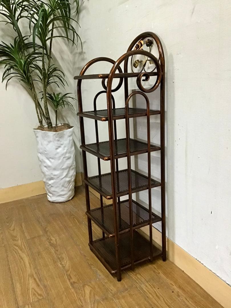 かっちゃん☆管315☆イタリア製☆アイアン製☆薔薇モチーフ☆スリッパラック