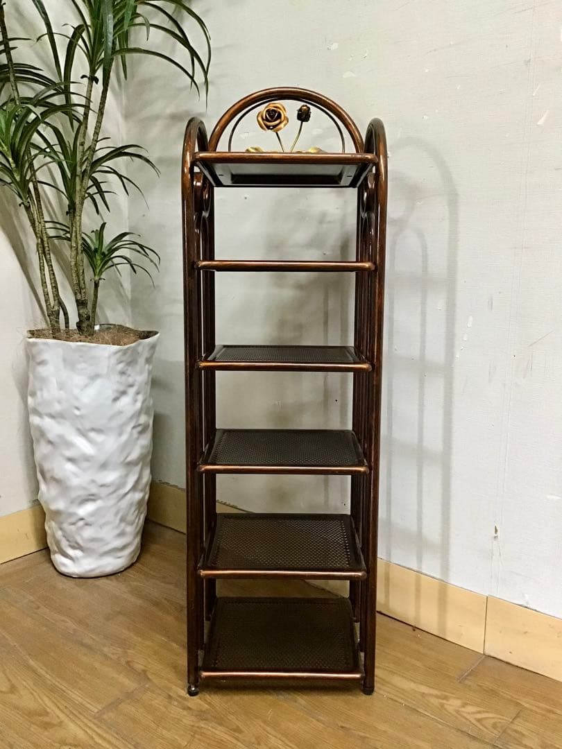 かっちゃん☆管315☆イタリア製☆アイアン製☆薔薇モチーフ☆スリッパラック