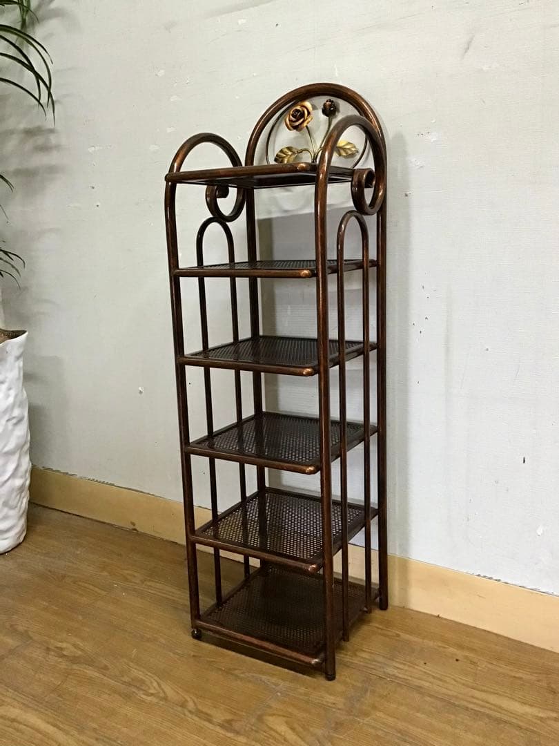 かっちゃん☆管315☆イタリア製☆アイアン製☆薔薇モチーフ☆スリッパラック