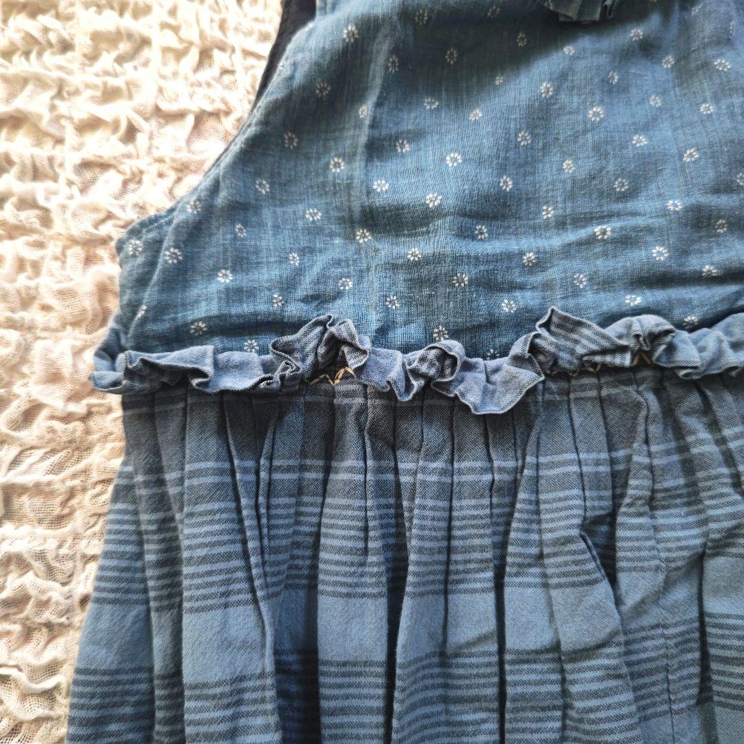 KAPITAL　インディゴ　変形デザイン　ピコフリル　バルーン　オールインワン