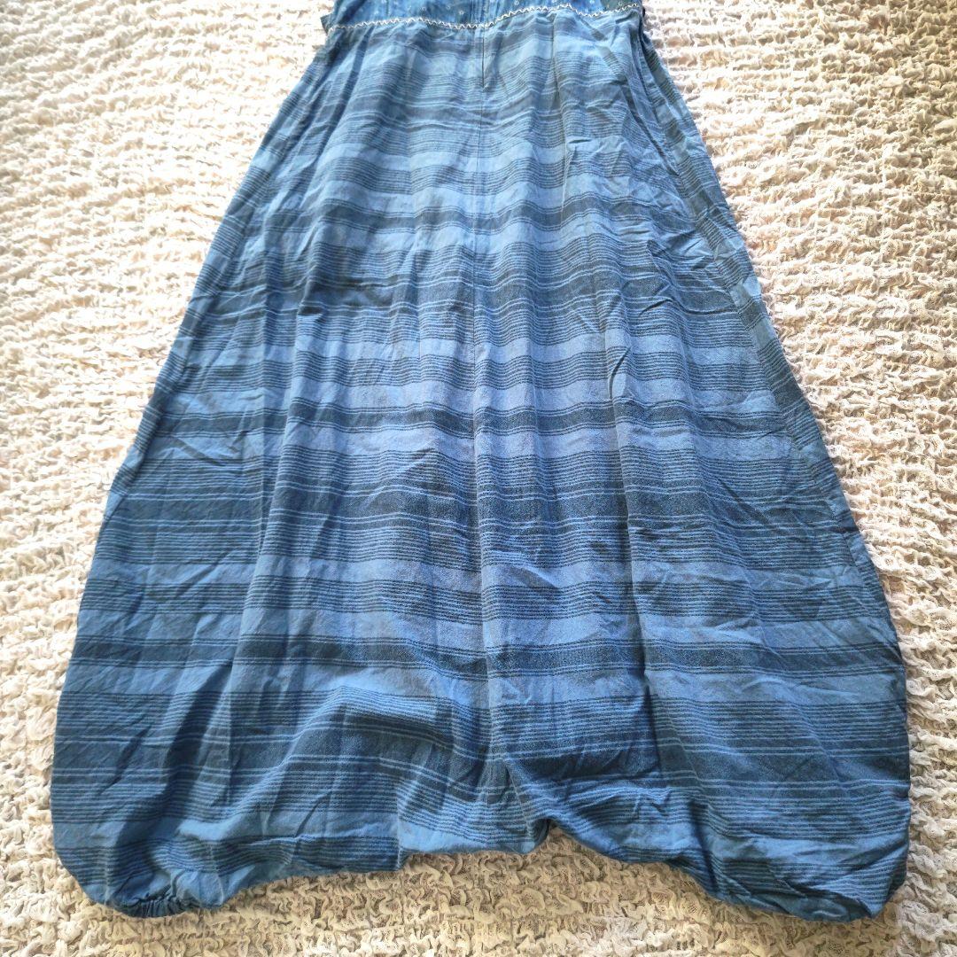 KAPITAL　インディゴ　変形デザイン　ピコフリル　バルーン　オールインワン