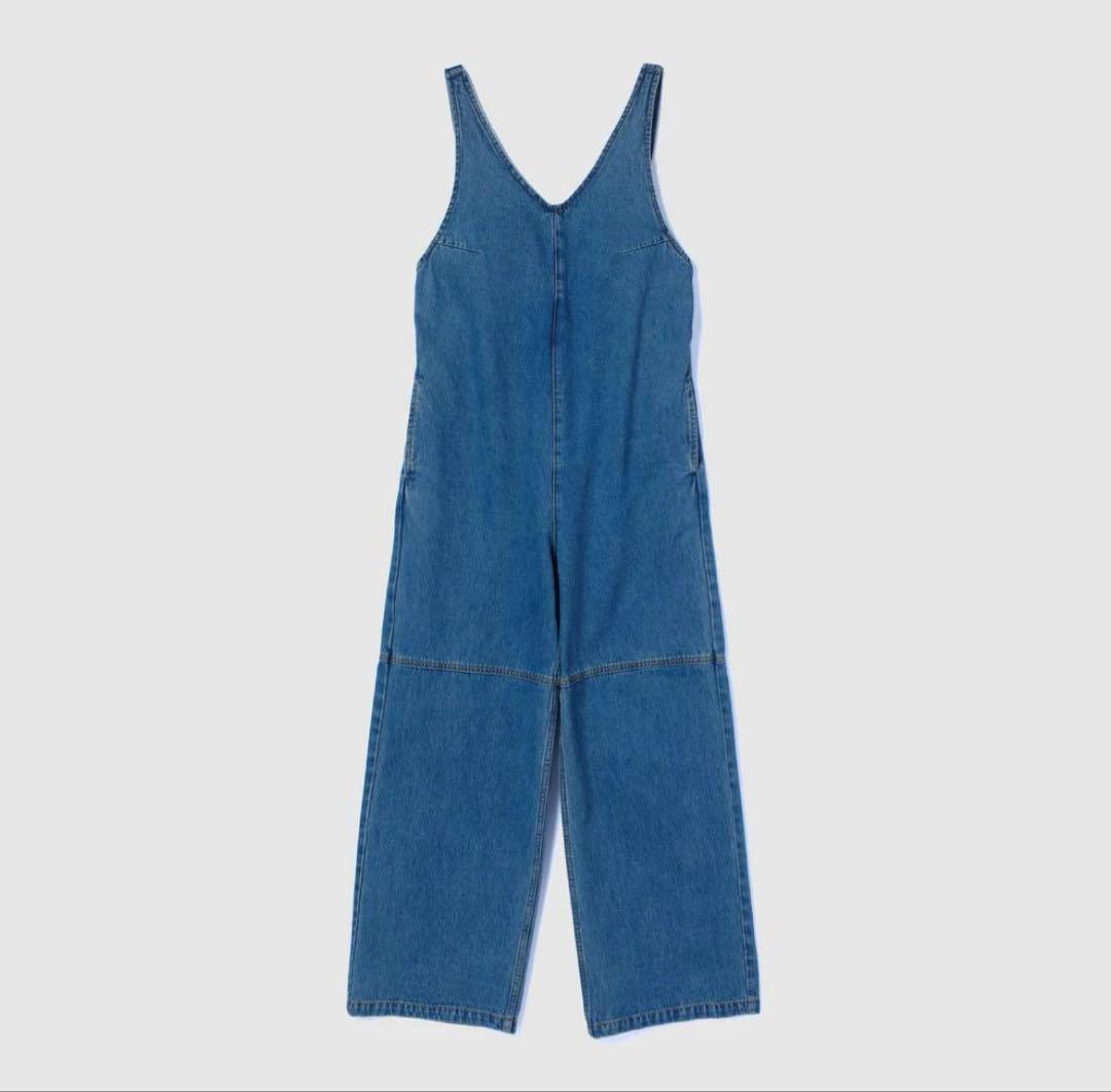 新品SeaRoomlynn VフロントDenimサロペット ブルーM