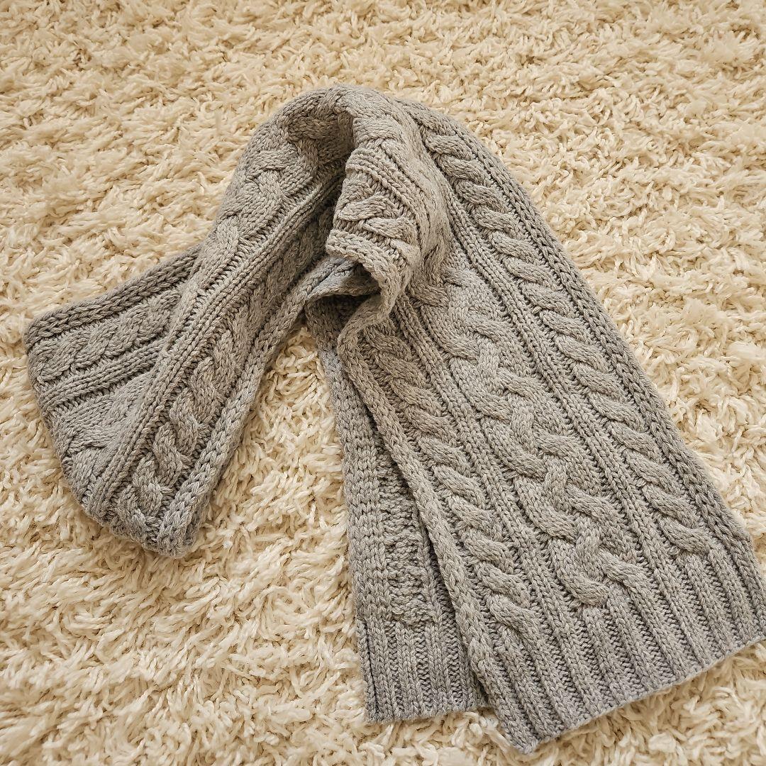 美品　Polo Ralph Lauren ポロベア　ケーブル編みニット　マフラー