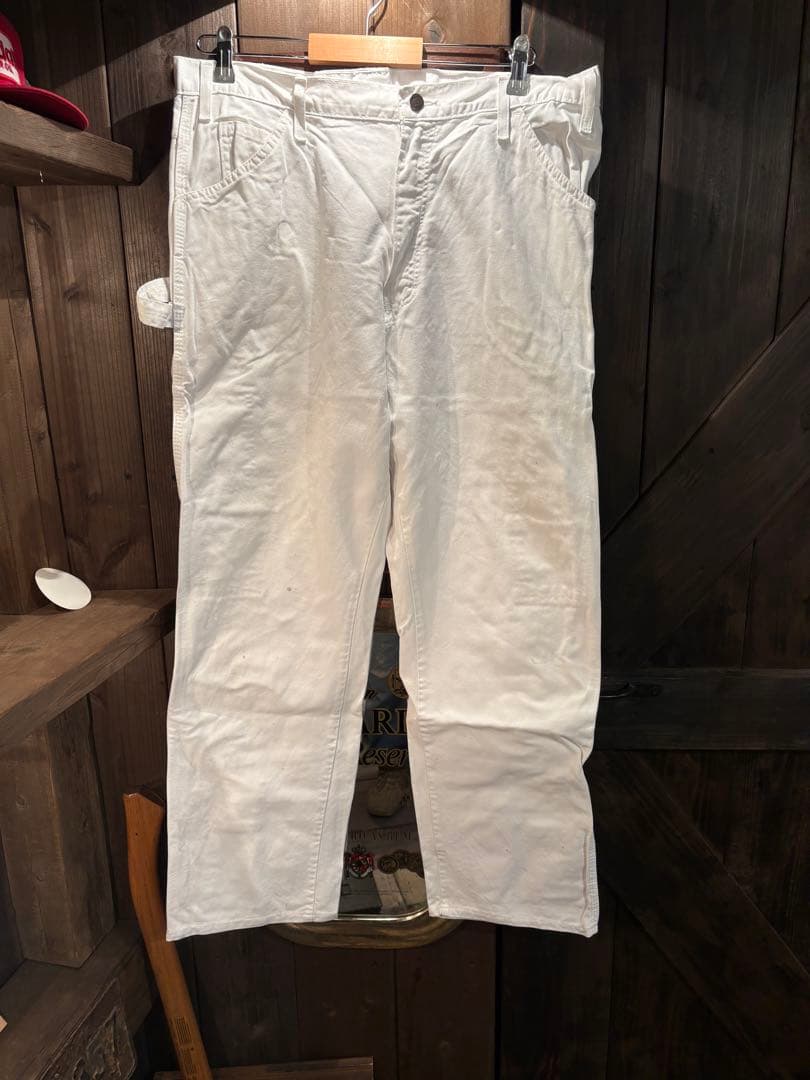 Dickies ホワイトペインターパンツワークパンツ汚れ有り