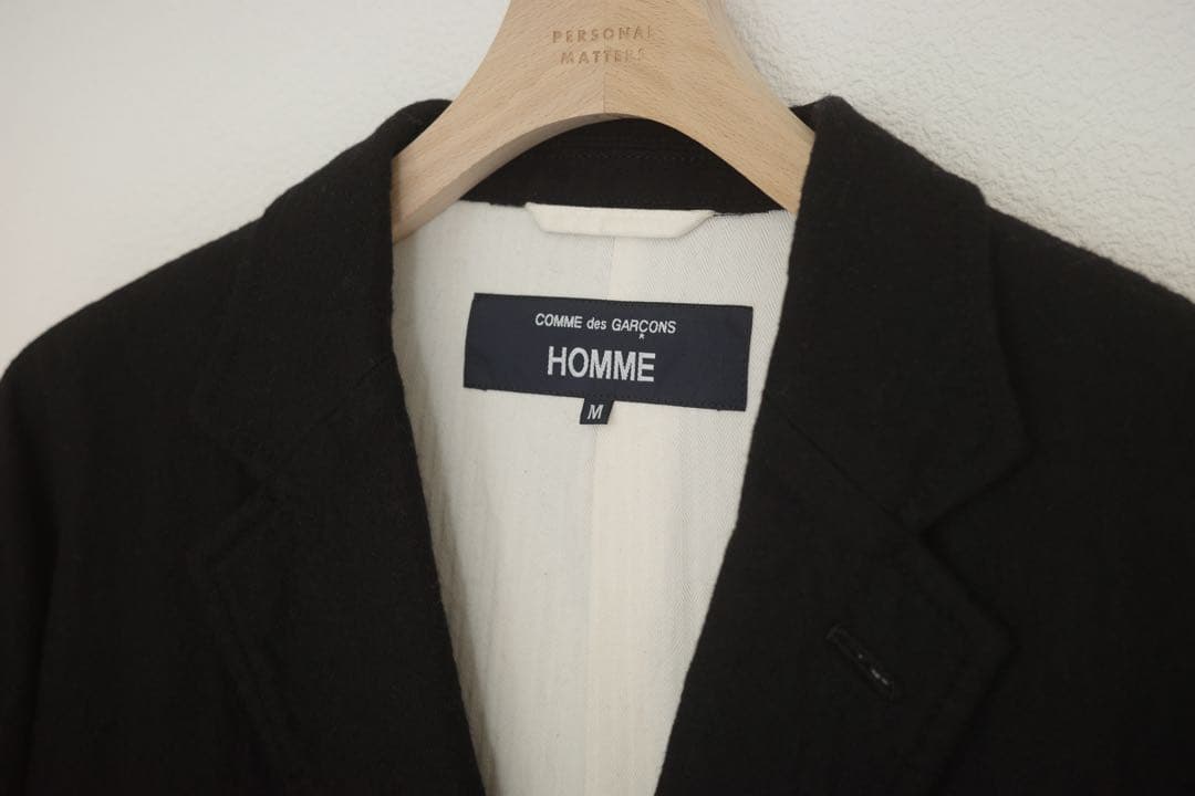コム デ ギャルソン・オム 25AW ウールサージ製品縮絨ジャケット タグ付き